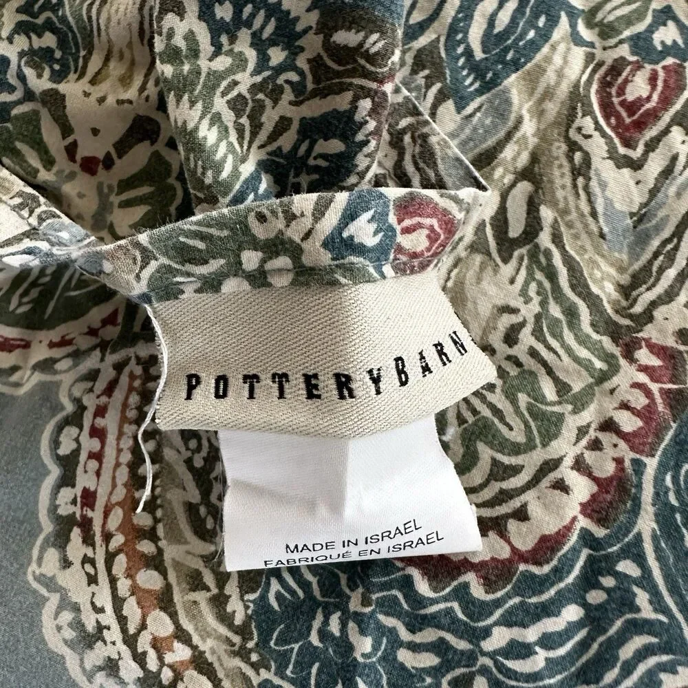 Pottery Barn Serrano Medallion (Blue) King Duvet Set w/ 2 Standard shams SUMMER